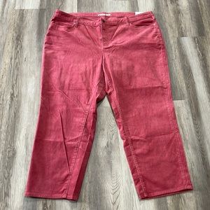 Women’s size 24W corduroy pants Land’s End mid rise straight leg NEW